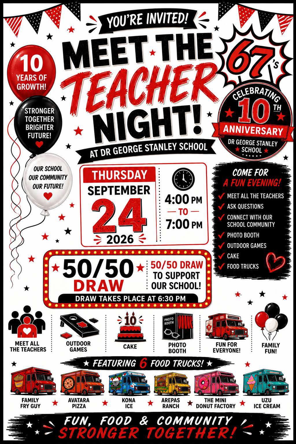 DGS Meet the Teacher and 10 Anniversary POSTER Sept 24 2026